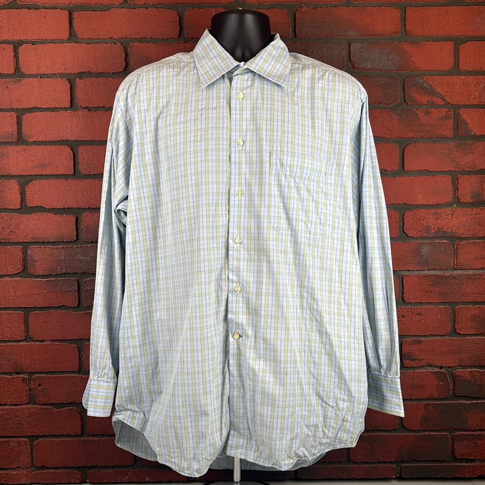 Ike Behar Shirt Mens XL Checkered Button Down